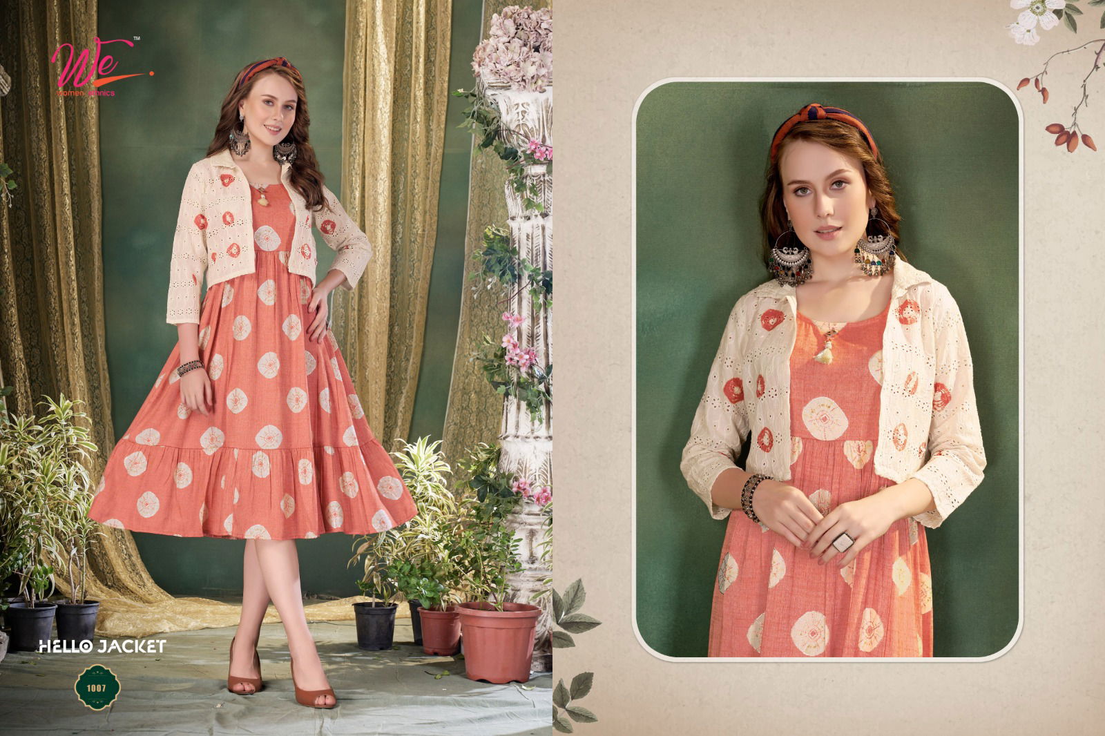 We Hello Designer Party Wear Jacket Kurtis Catalog